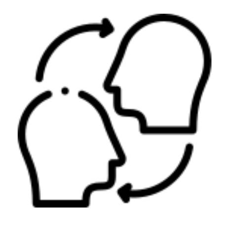 Two arrows encircling two heads